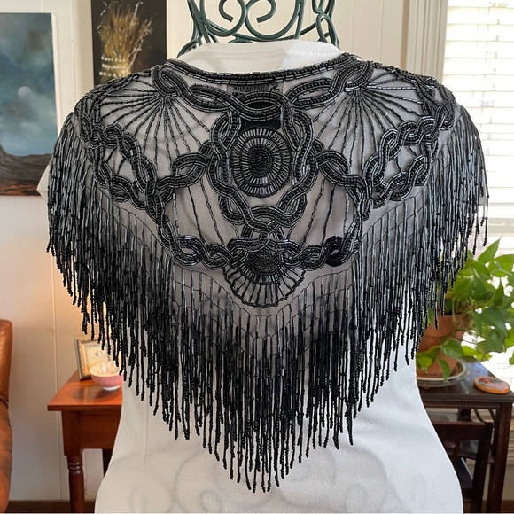Sharmark Las Vegas Vintage Beaded Shawl - Picture 1 of 7